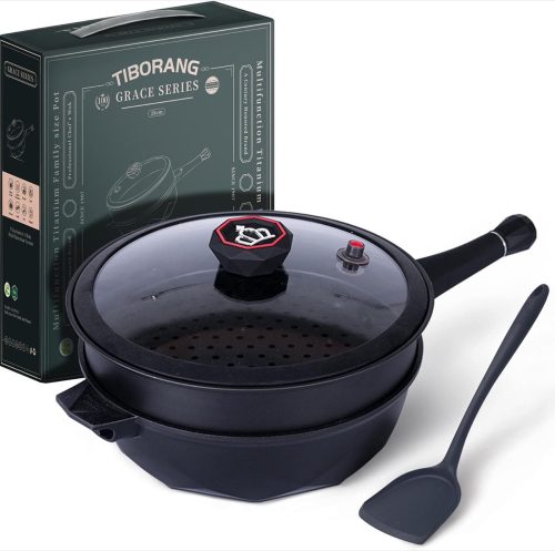 Product photo for the Tiborang Multipurpose Frying Pan on Amazon