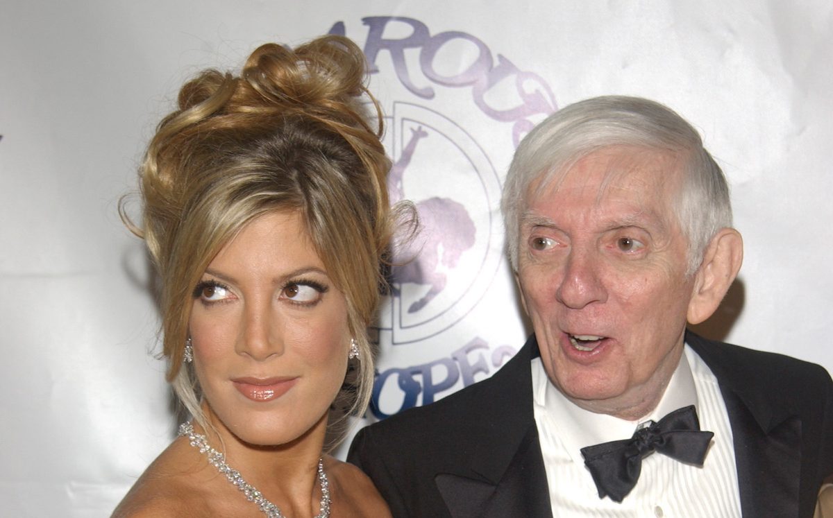Tori and Aaron Spelling at the 15th Carousel of Hope Ball in 2002