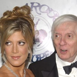 Tori and Aaron Spelling at the 15th Carousel of Hope Ball in 2002