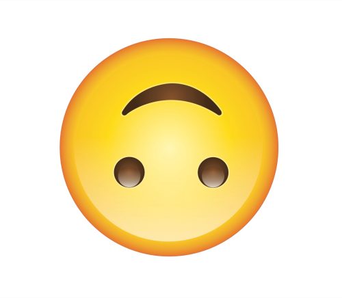 upside down face emoji