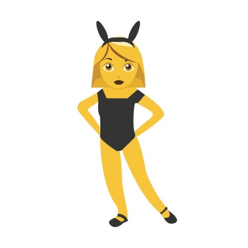 girl with bunny ears emoji