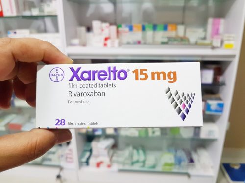 Xarelto, medication to reduce stroke and blood clot by Bayer Healthcare.