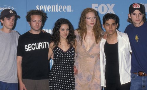 The cast of "That '70s Show" at the 1999 Teen Choice Awards