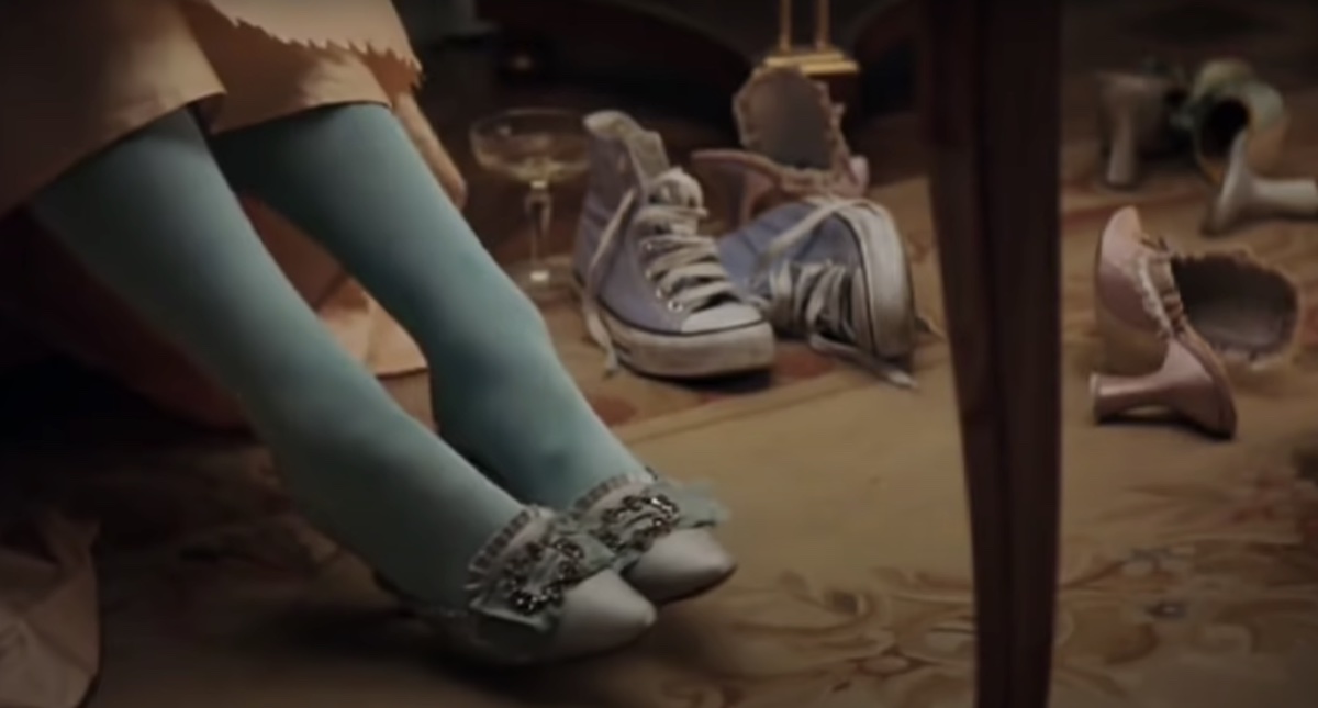 Blue Converse shoes in Marie Antoinette