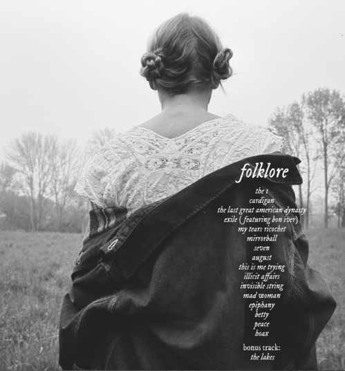 Back cover of Taylor Swift's Folklore album
