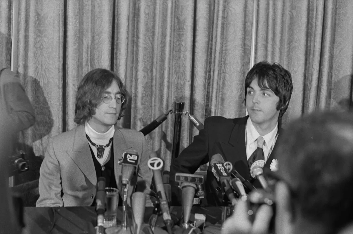 John Lennon and Paul McCartney in 1968