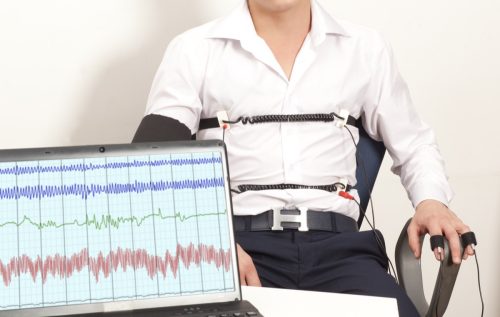 Man Hooked up to lie Detector
