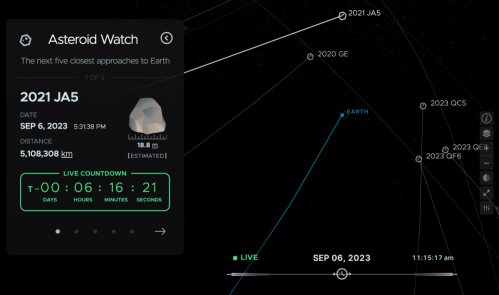 nasa asteroid watch page