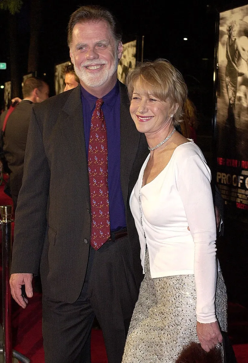 Taylor Hackford and Helen Mirren in 2000