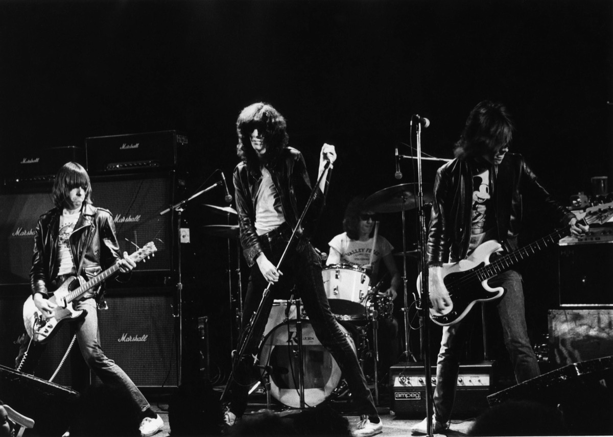 The Ramones performing in 1970