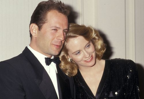 Bruce Willis and Cybill Shepherd at the Hollywood Radio & Television Society's International Broadcasting Awards in 1987
