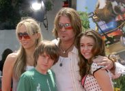 Members of the Cyrus family at the premiere of "Over the Hedge" in 2006