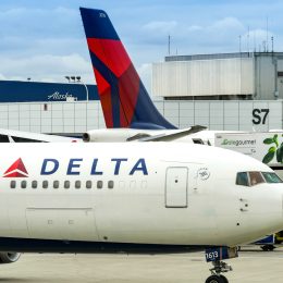 Delta Air Lines planes at an airport