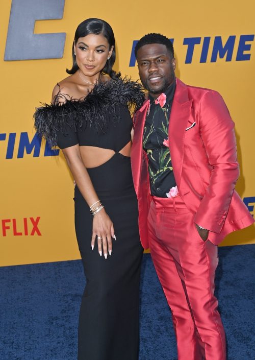 Eniko Hart and Kevin Hart at the premiere of "Me Time" in 2022