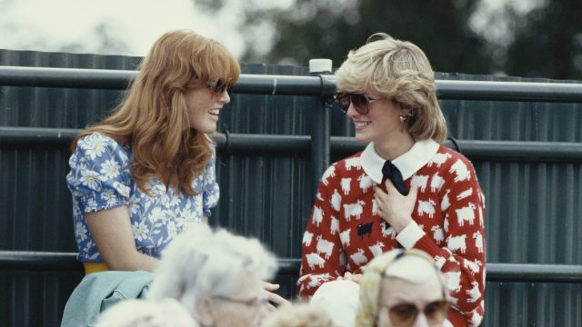 Sarah Ferguson and Princess Diana at the Guard's Polo Club in 1983