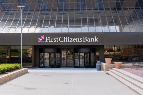 A First Citizens Bank branch on Farnam St in Omaha, NE, United States, May 7, 2023.