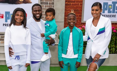 Heaven, Kevin, Kenzo, Hendrix, and Eniko Hart at the premiere of "The Secret Life of Pets 2" in 2019