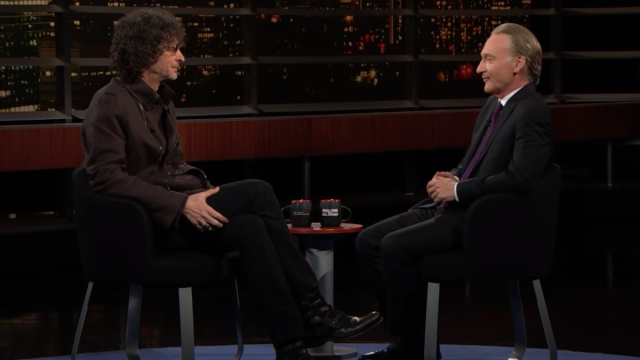 Howard Stern and Bill Maher on "Real Time with Bill Maher" in 2019