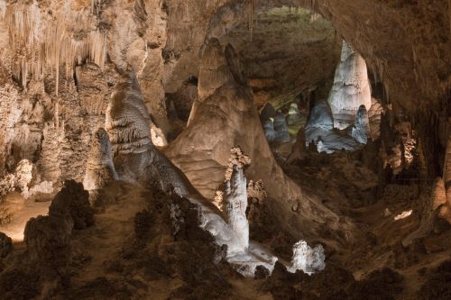stalagmites at carlsbad caverns national park