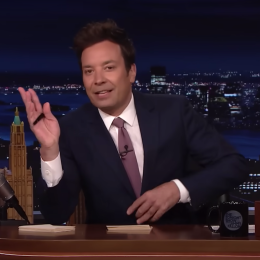 Jimmy Fallon hosting "The Tonight Show" in April 2023