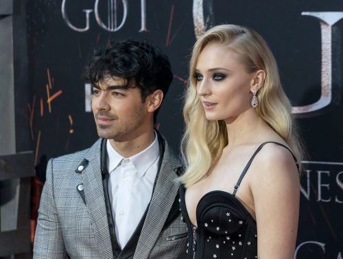Joe Jonas and Sophie Turner at the "Game of Thrones" final season premiere in 2019