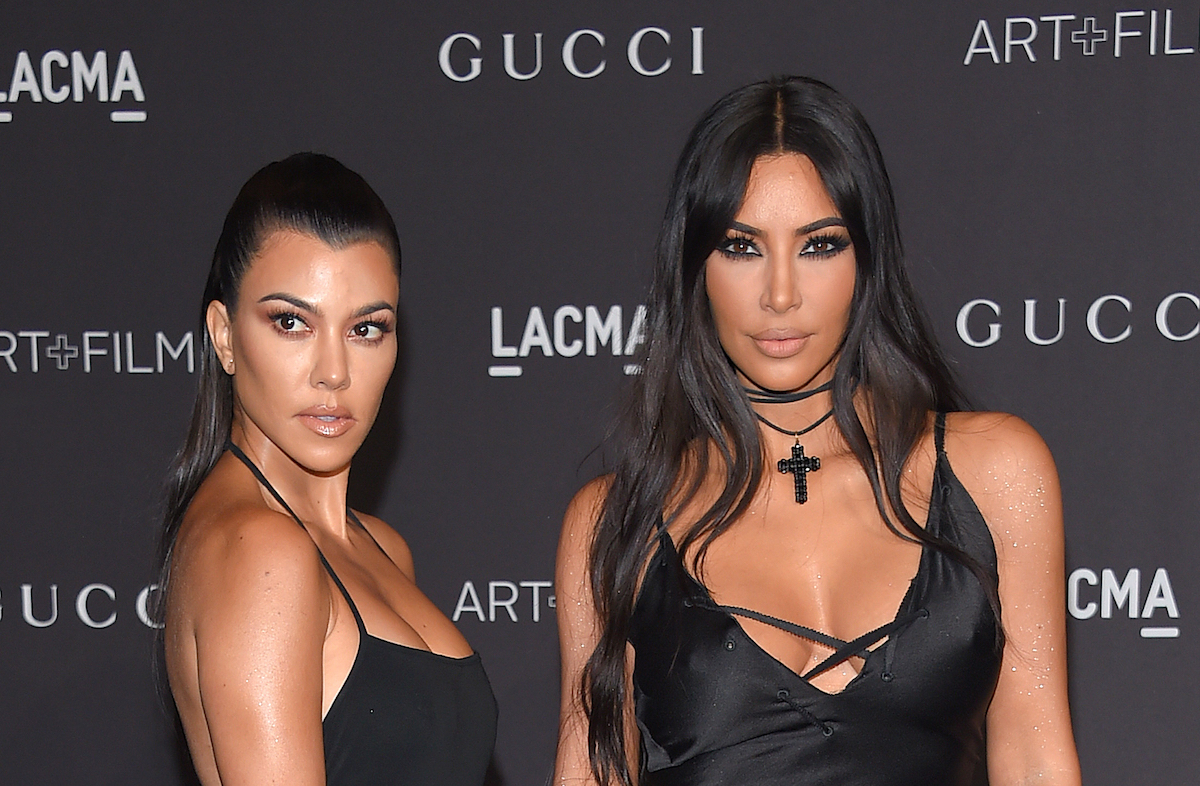 Kourtney Kardashian and Kim Kardashian at the 2018 LACMA Art + Film Gala
