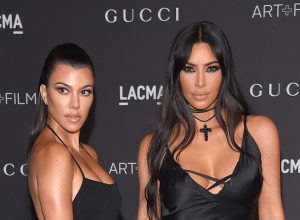 Kourtney Kardashian and Kim Kardashian at the 2018 LACMA Art + Film Gala