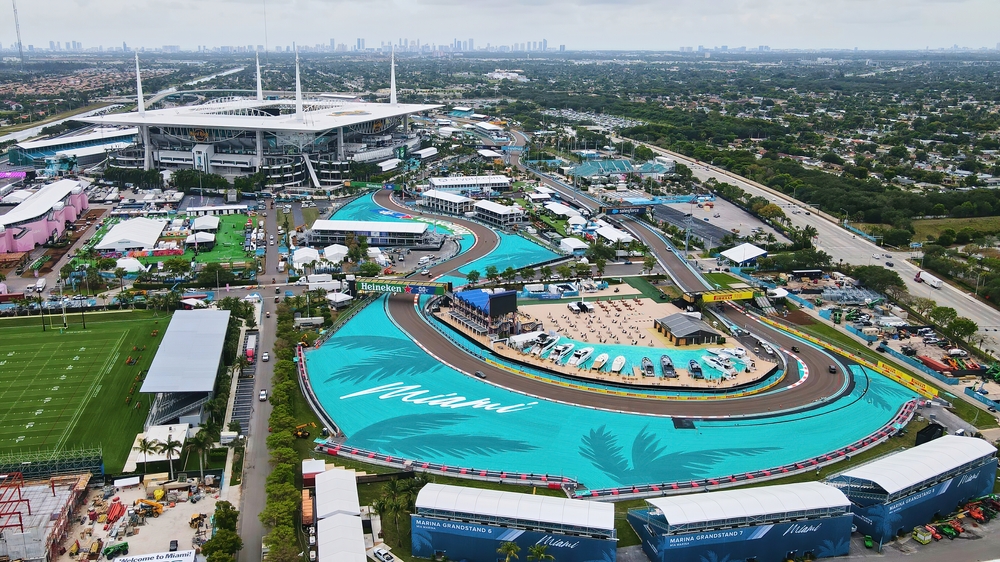 An F1 race circuit in Miami Gardens, Florida