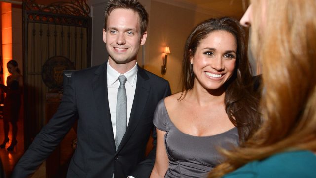 Patrick J. Adams and Meghan Markle at a Toronto International Film Festival party in 2012