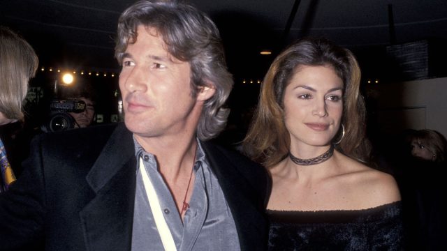 Richard Gere and Cindy Crawford at the premiere of "Sommersby" in 1993
