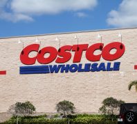 West Palm Beach, Florida, USA - February 14, 2011: A Costco Wholesale Building in West Palm Beach, Florida. Costco is a combined department store and supermarket that sells in bulk and requires a club membership to shop.