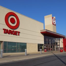 Silver Spring, Maryland, USA - July 4 2021: Target supermarket main front entrance.