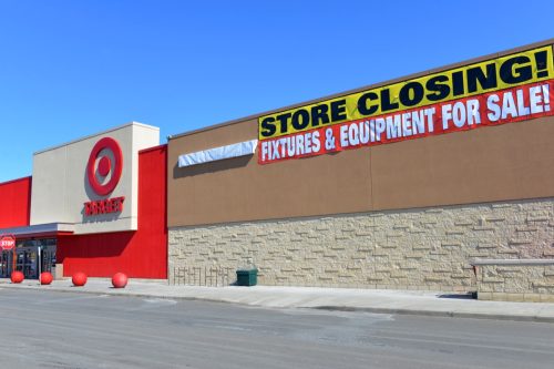 OTTAWA, CANADA - MAR 12, 2015: Soon to be closed Target in Nepean, Ottawa. The US retail chain announced it would close all of its Canadian stores in January after failed attempt to expand to Canada