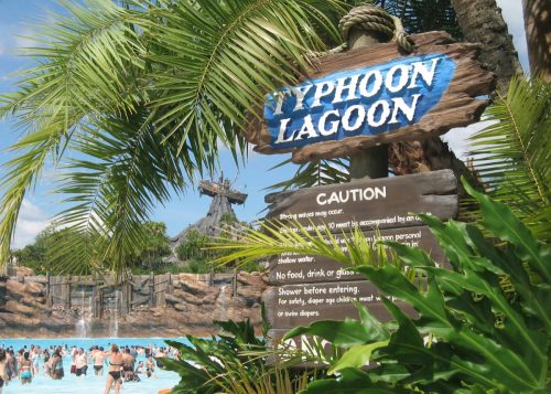 sign for typhoon lagoon at disney world