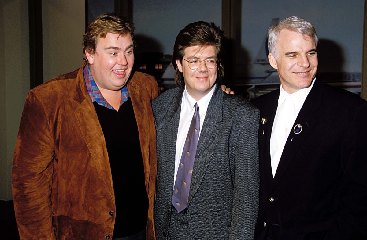 John Candy, John Hughes, and Steve Martin in 1988