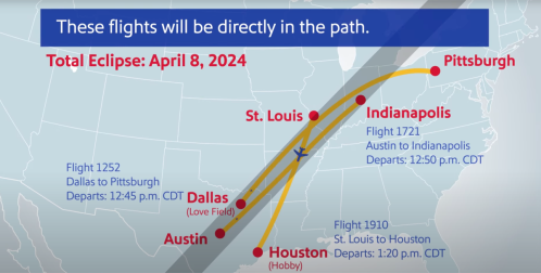 southwest eclipse flight path