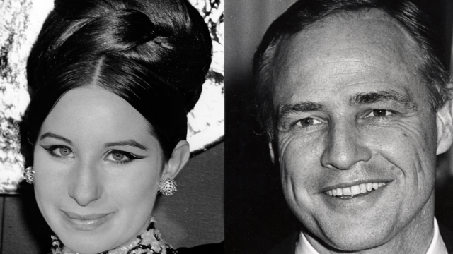 Barbra Streisand in 1967; Marlon Brando in 1967