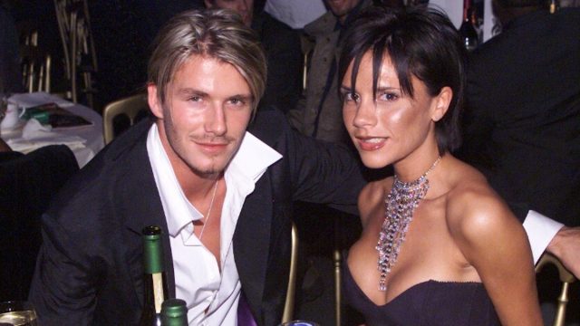 David and Victoria Beckham at the 1999 MOBO Awards