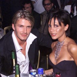 David and Victoria Beckham at the 1999 MOBO Awards