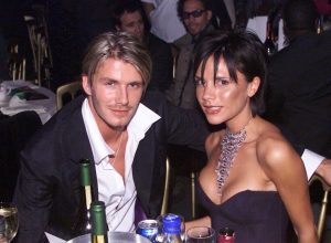 David and Victoria Beckham at the 1999 MOBO Awards