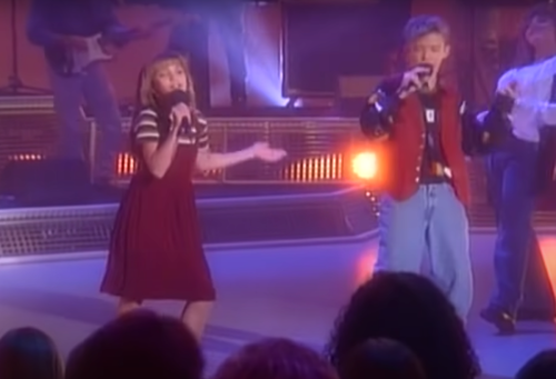 Britney Spears and Justin Timberlake on "The Mickey Mouse Club"