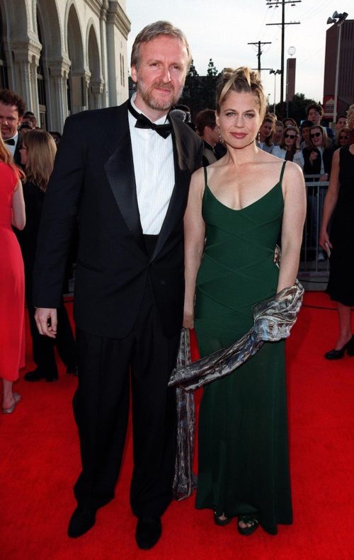 James Cameron and Linda Hamilton at the 1998 Screen Actors Guild Awards