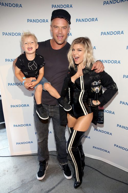 Josh Duhamel, Fergie, and their son Axl at Pandora Summer Crush in 2016
