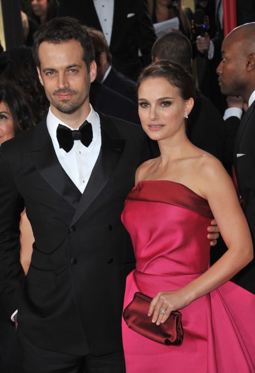 Benjamin Millepied and Natalie Portman at the 2012 Golden Globe Awards