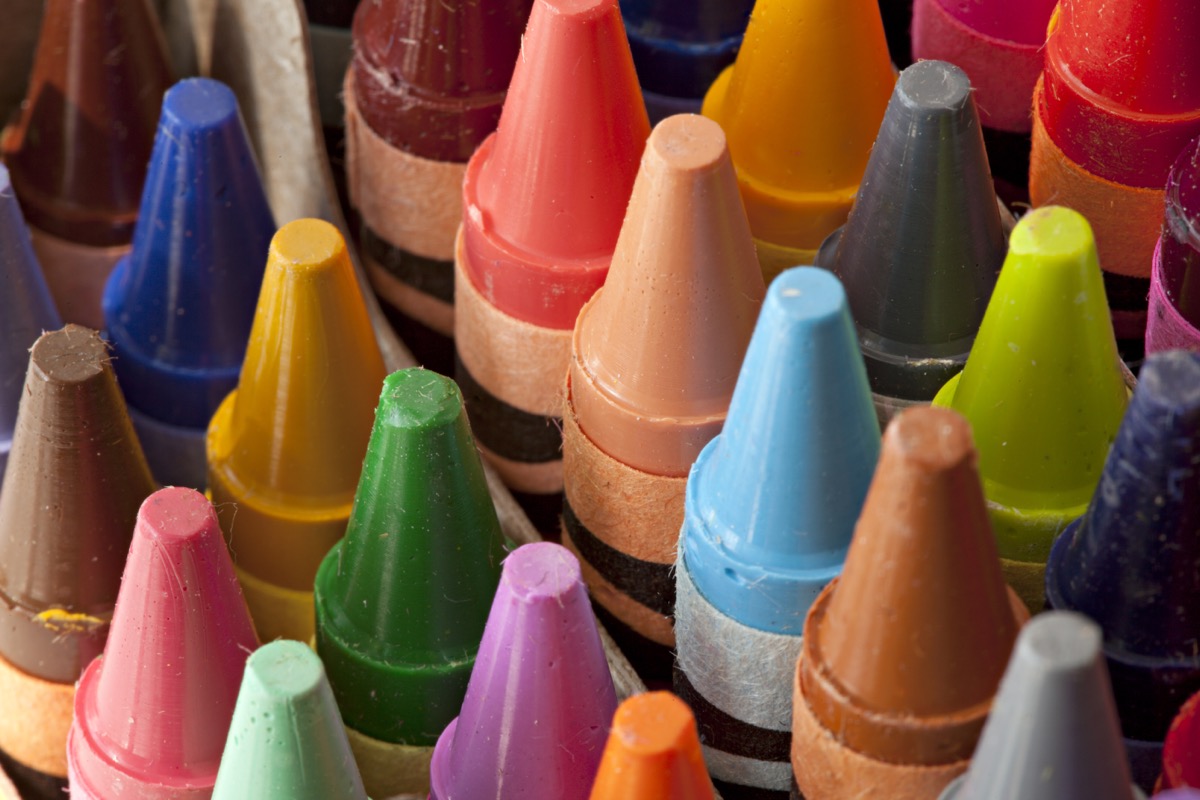 different colored crayons representing obscure colors