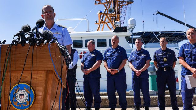 A U.S. Coast Guard press conference about Titan in June 22, 2023