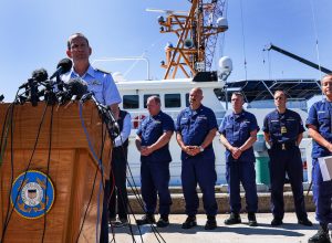 A U.S. Coast Guard press conference about Titan in June 22, 2023