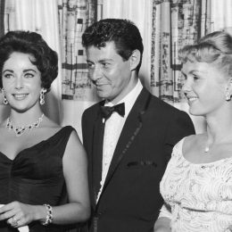 Elizabeth Taylor, Eddie Fisher, and Debbie Reynolds in Las Vegas in 1958