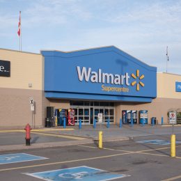 TRURO, CANADA - NOVEMBER 09, 2014: Walmart storefront. Walmart is an American orporation with chains of department and warehouse stores. Walmart has more than 11,000 stores in 27 countries.