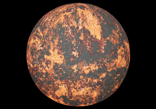 NASA model of the super-Earth planet 55 Cancri e